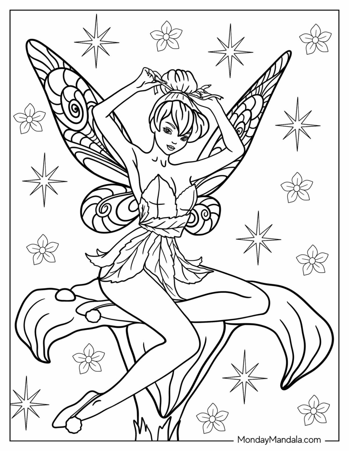 34 Fairy Coloring Pages Free PDF Printables 