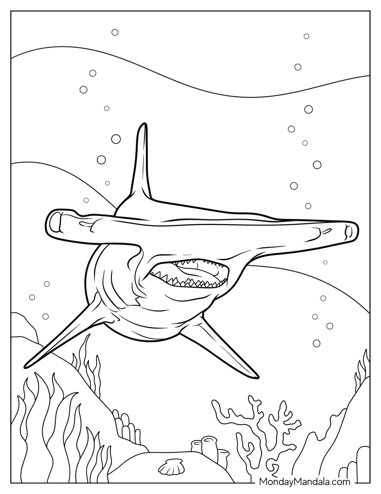 Free Printable Shark Coloring Pages