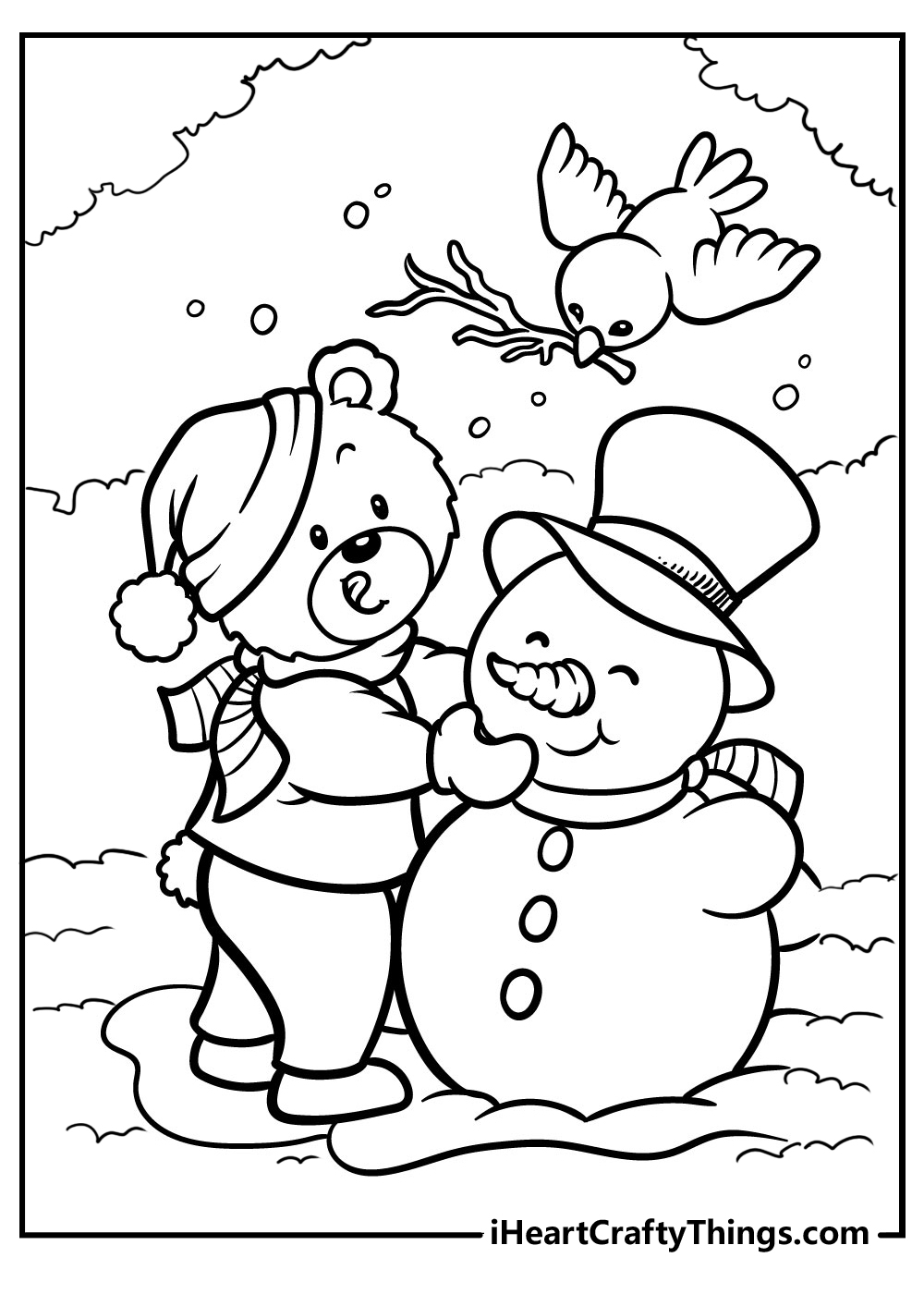 Free Printable Snowman Coloring Sheet