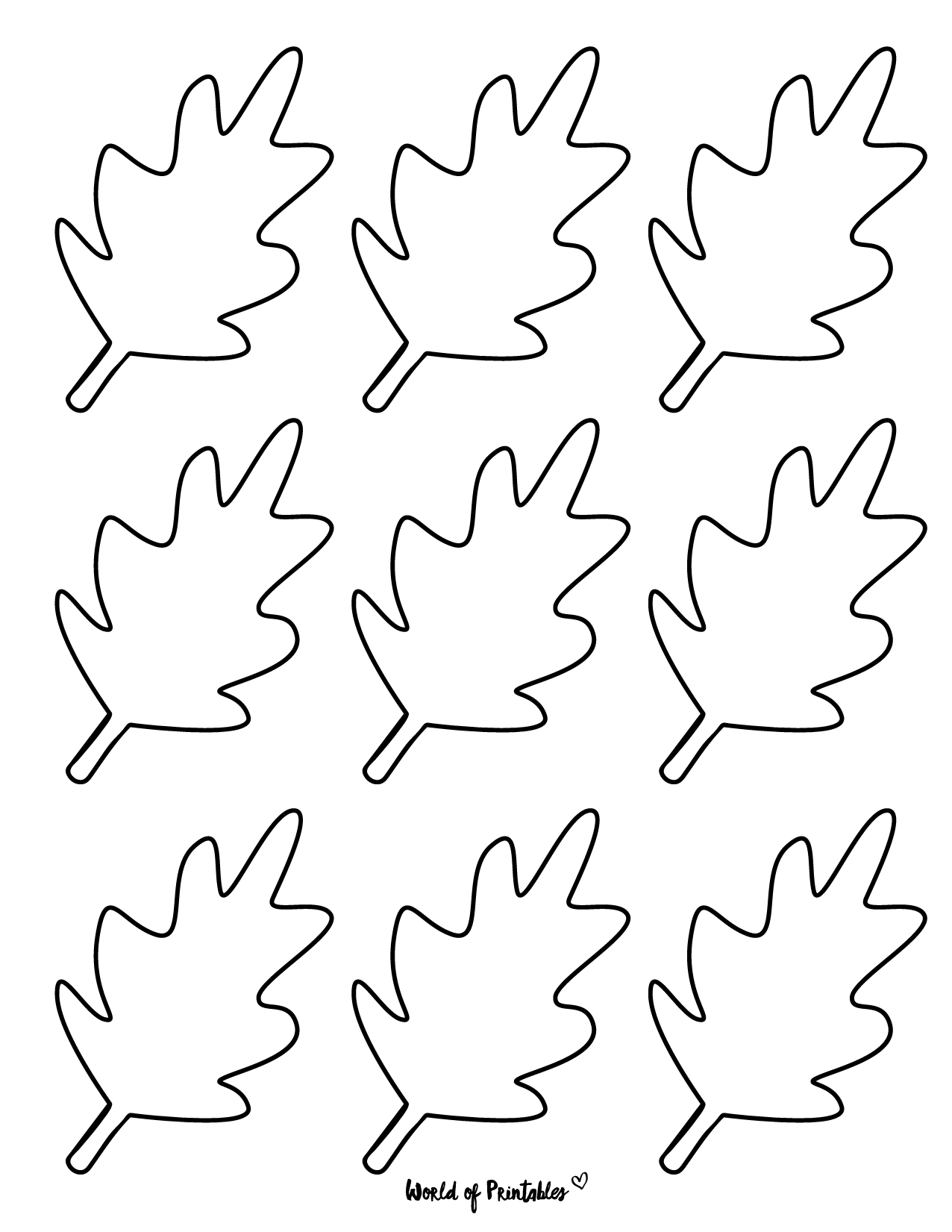 37 Printable Leaf Templates Outlines Shapes Free World Of Printables