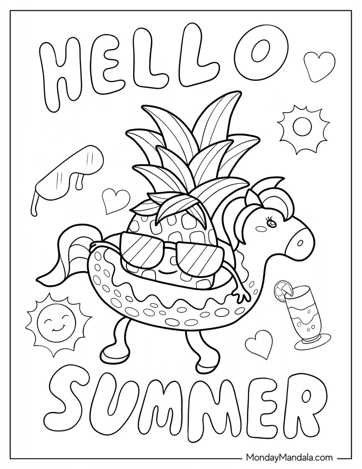 38 Summer Coloring Pages Free PDF Printables 