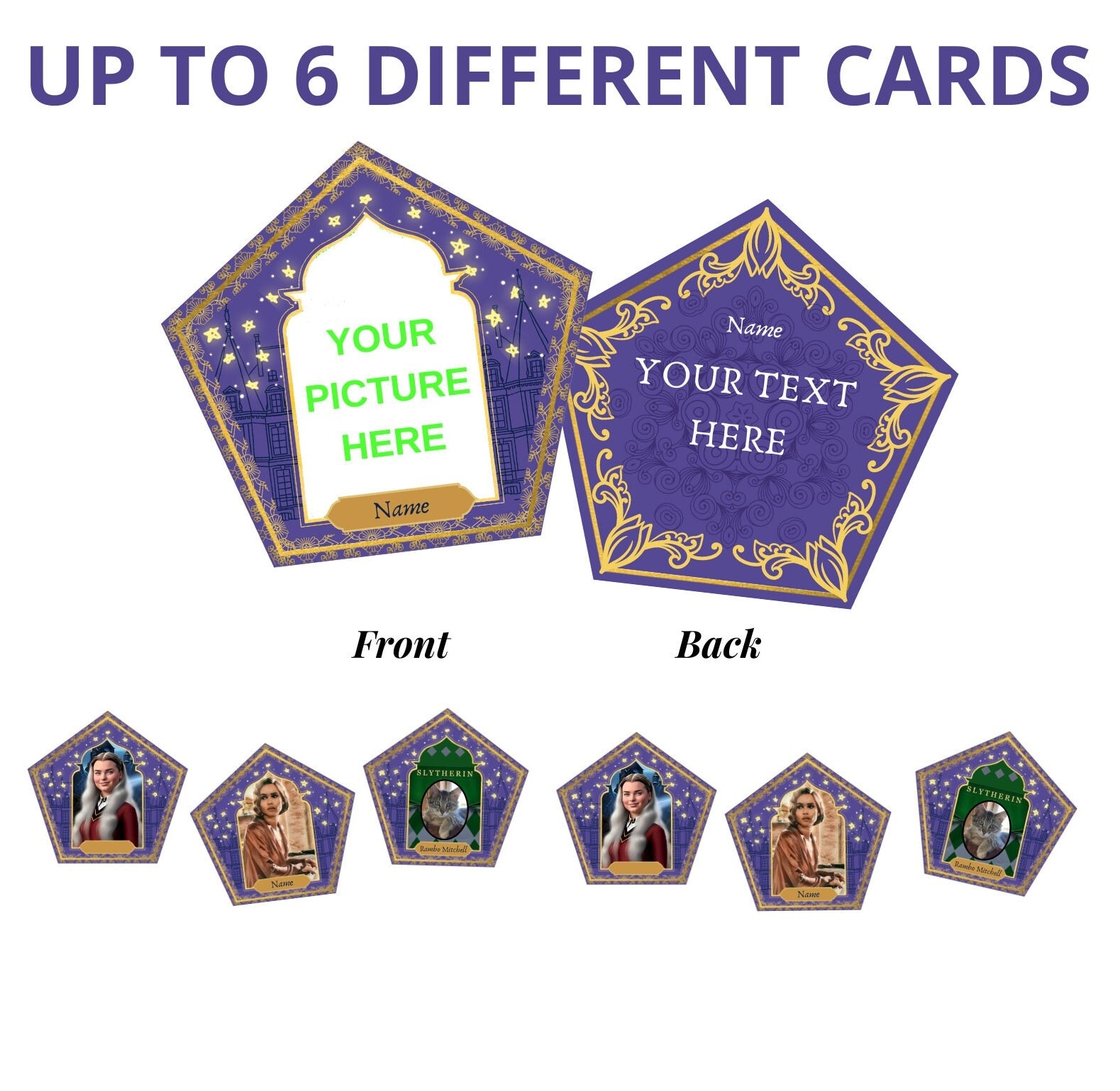 4 To 6 Printable Personalised Chocolate Frog Cards Wizard Themed Party Props Magic Croakoa Treats Gift Birthday Collectible Etsy