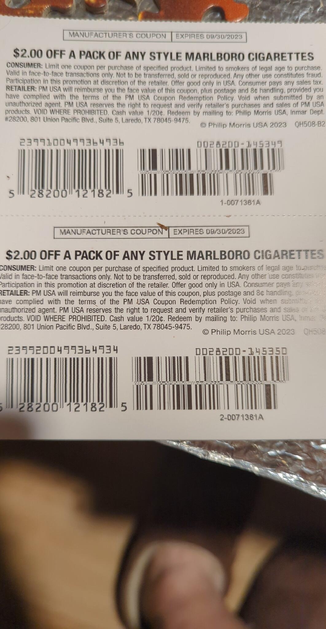  4 Worth Of Marlboro Coupons For Free In Tucson AZ For Sale Worksheets Library
