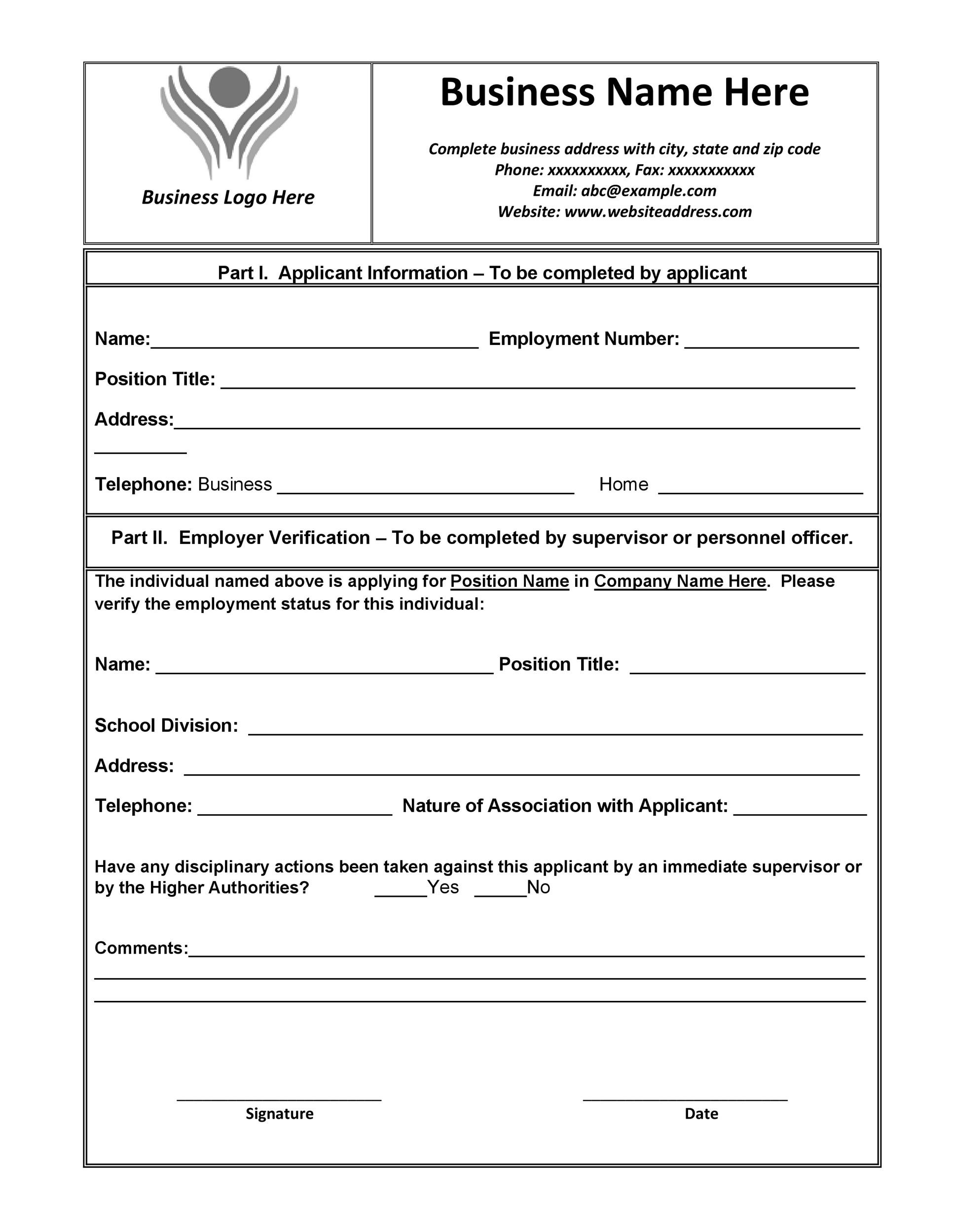 40 Proof Of Employment Letters Employment Verification Letters 