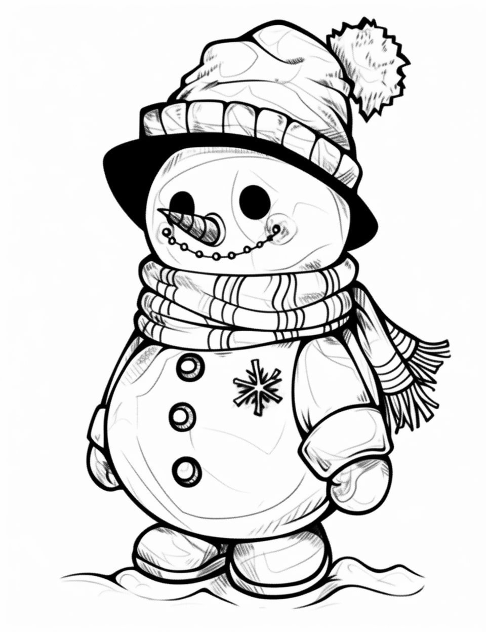 41 Snowman Coloring Pages For Kids And Adults Our Mindful Life