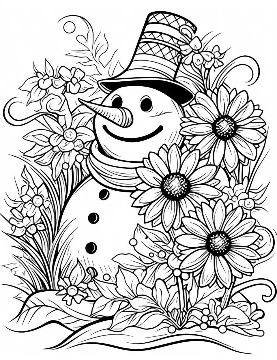 41 Snowman Coloring Pages For Kids And Adults Our Mindful Life