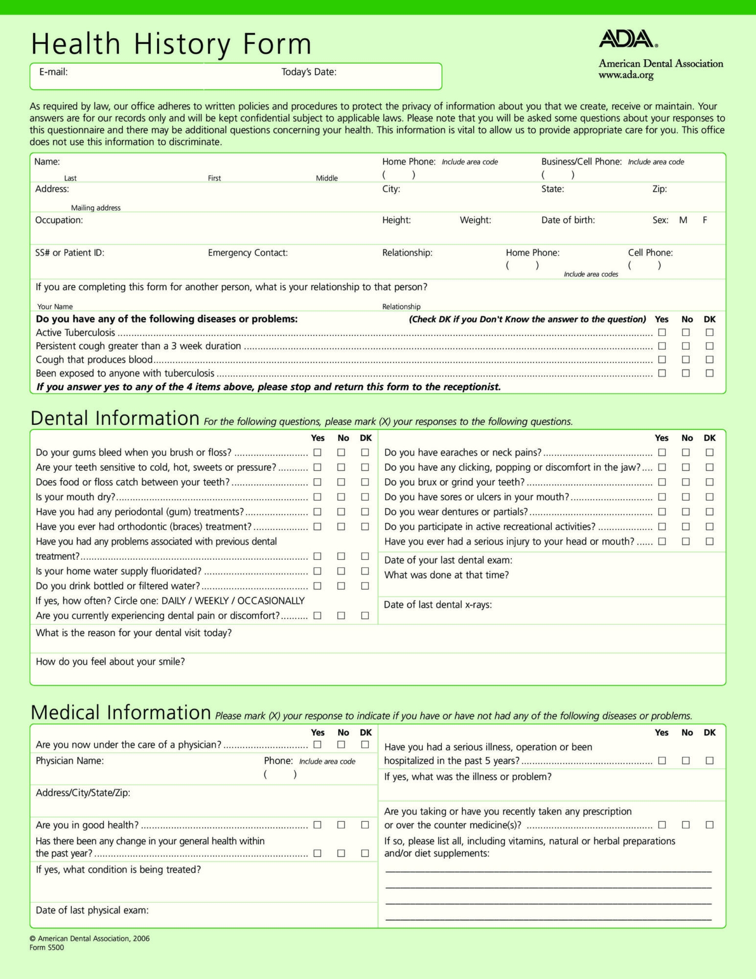 43 Medical Health History Forms PDF Word TemplateLab