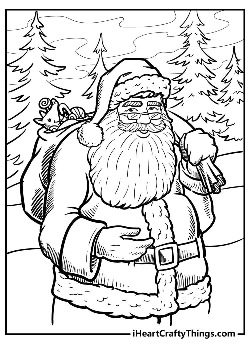 44 Free Santa Coloring Pages Festive Printables For Christmas