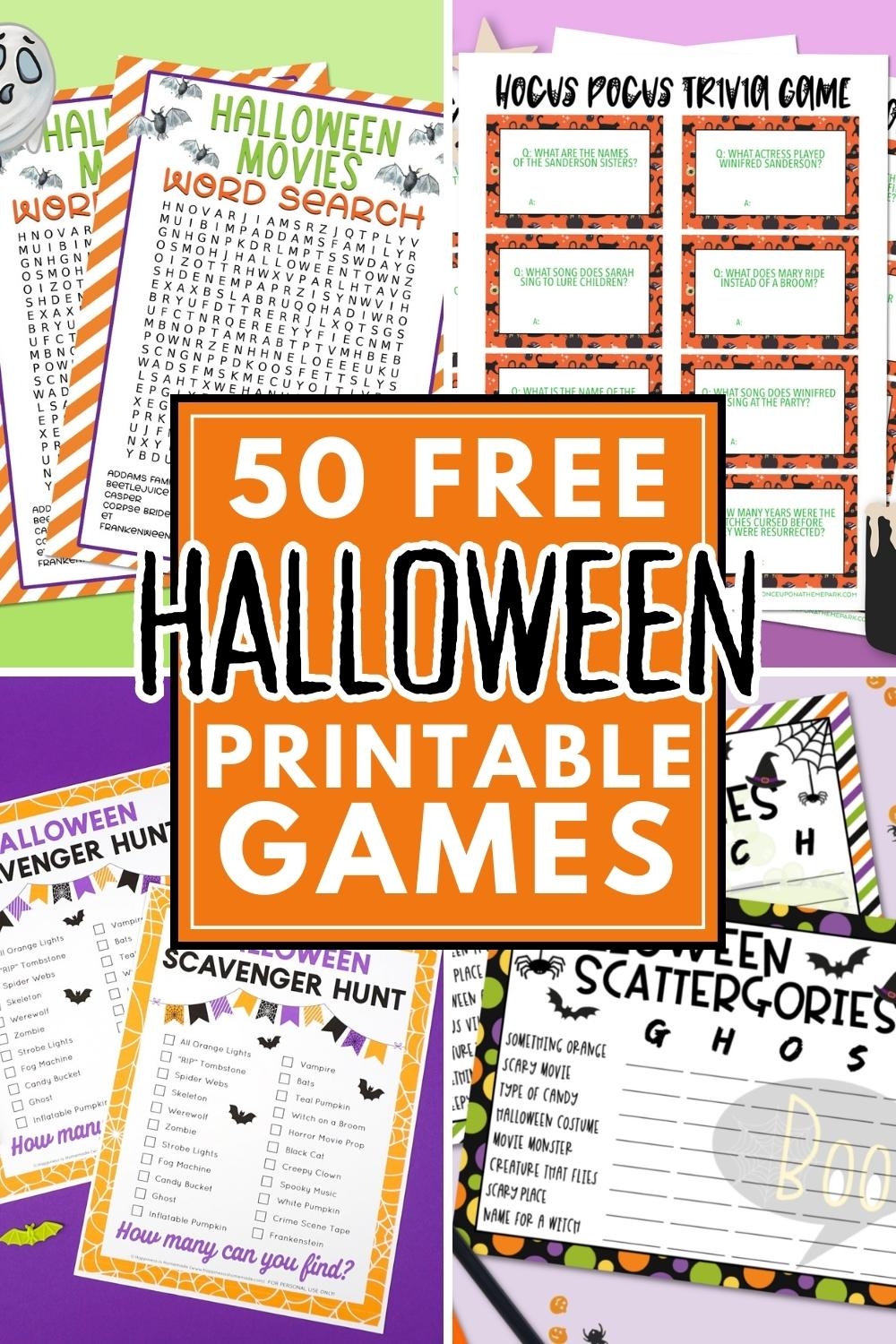 50 Free Printable Halloween Games Pineapple Paper Co 