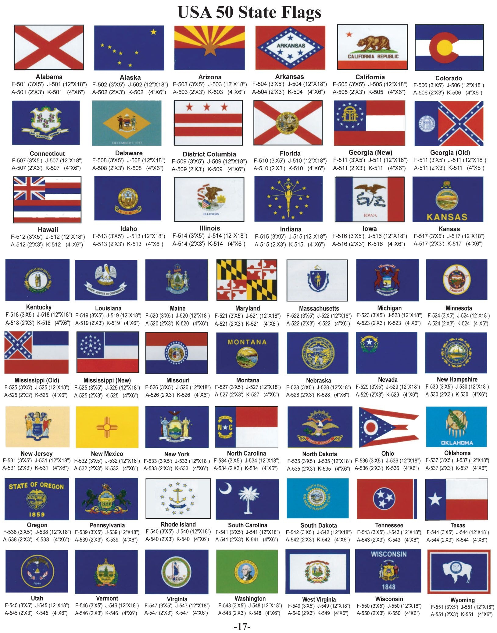 50 States Flag 6 Free PDF Printables Printablee