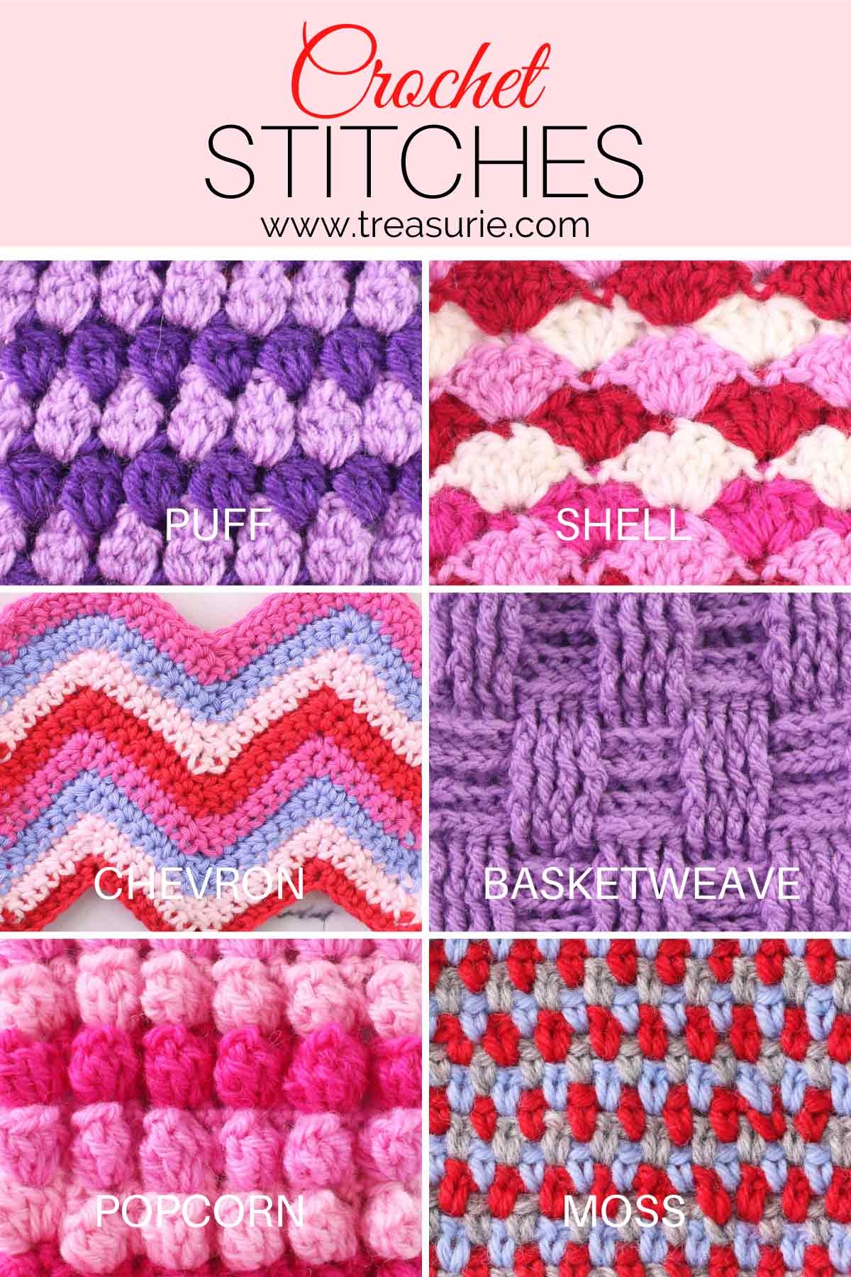 50 Types Of Crochet Stitches Patterns With Pictures TREASURIE