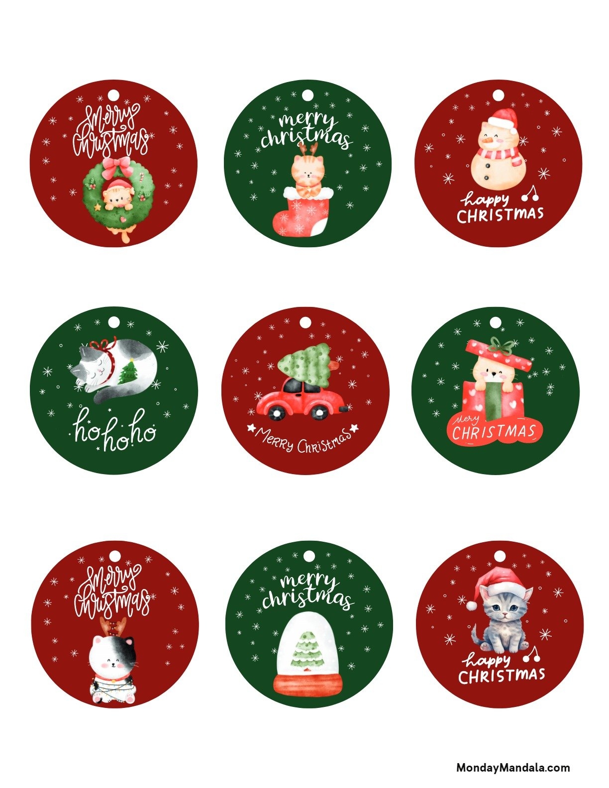 Christmas Labels Printable Free