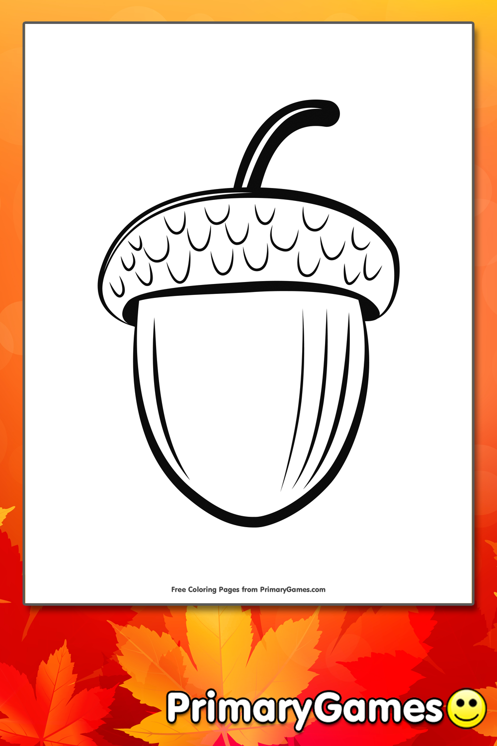 Free Printable Acorn Coloring Pages