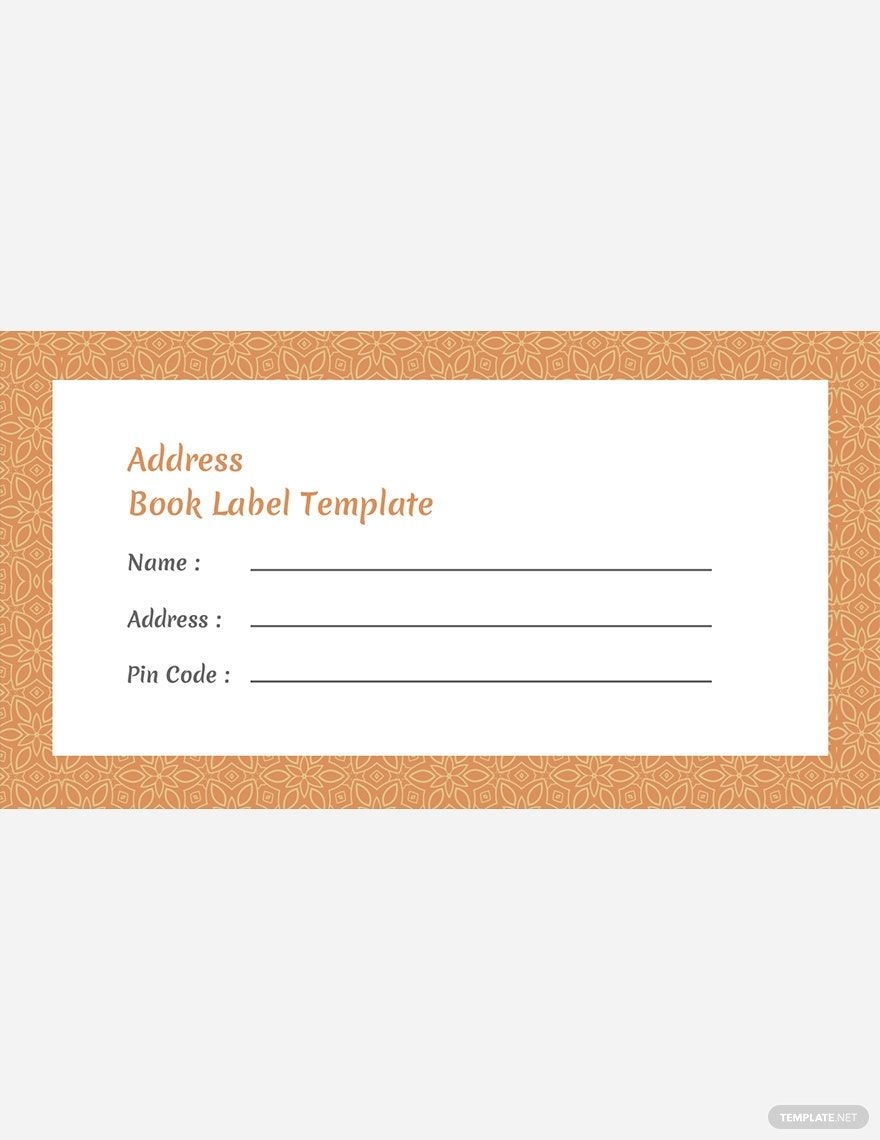 Address Book Label Template In Photoshop Word Download Template