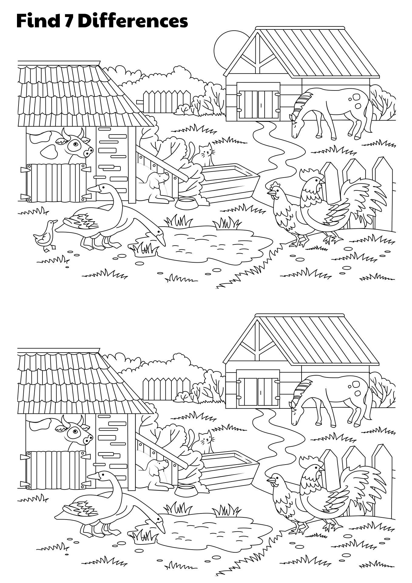 Adult Find The Difference 10 Free PDF Printables Printablee