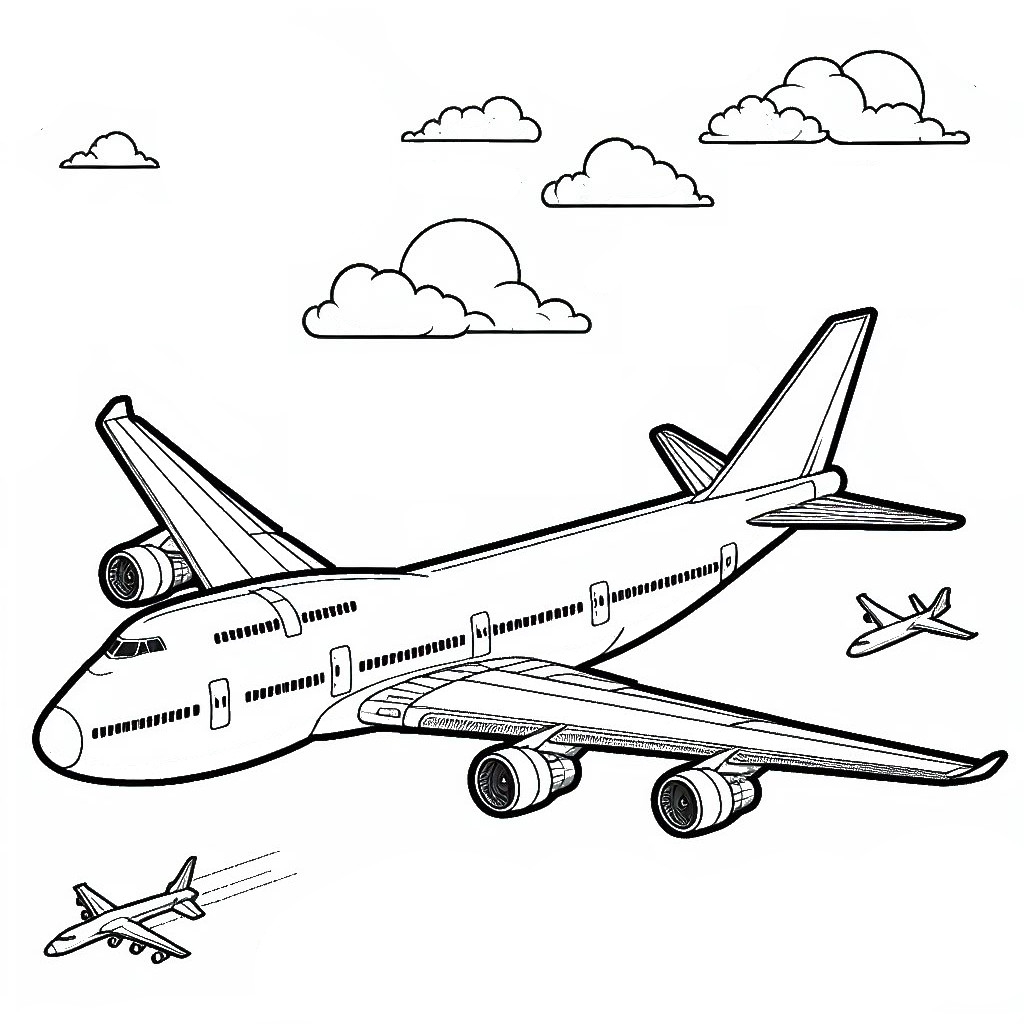 Free Printable Flying Airplanes