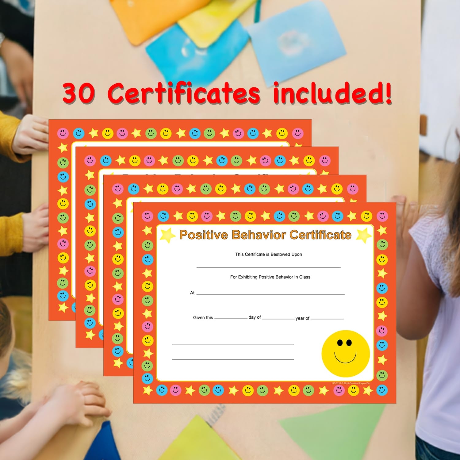 Amazon 30pcs Positive Behavior Recognition Certificates 11inx8 5in Colorful Award Certificate Paper For Kids Student Graduations Moving Up Ceremonies Achievement Days Banquets Academic Competitions USA Made Office Products