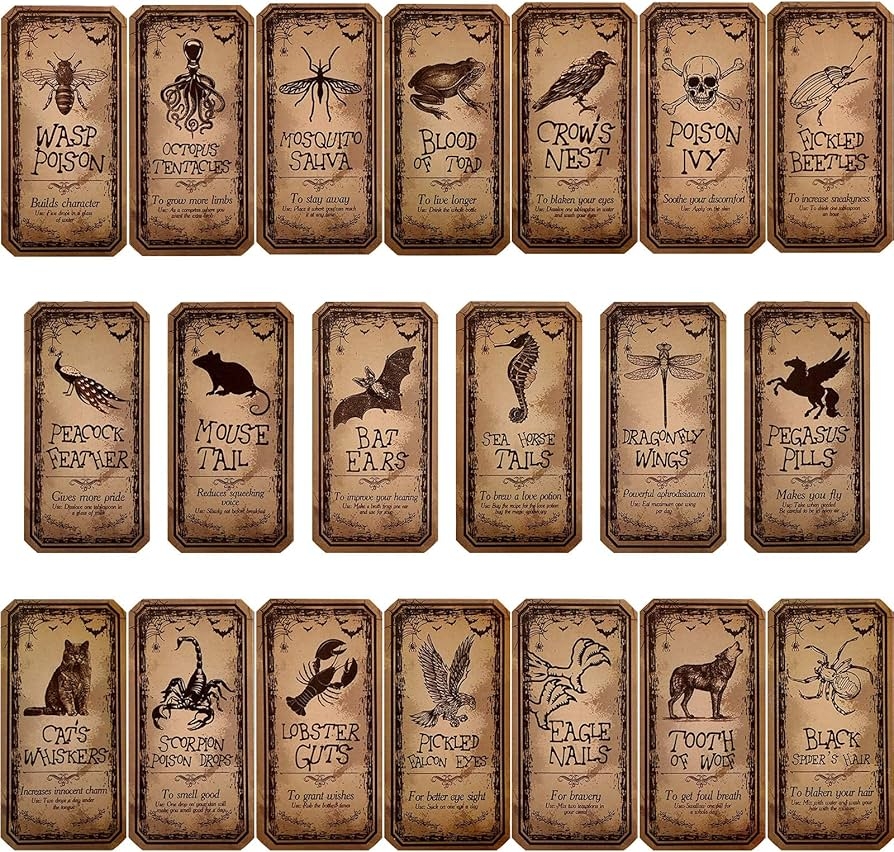 Free Printable Scary Labels