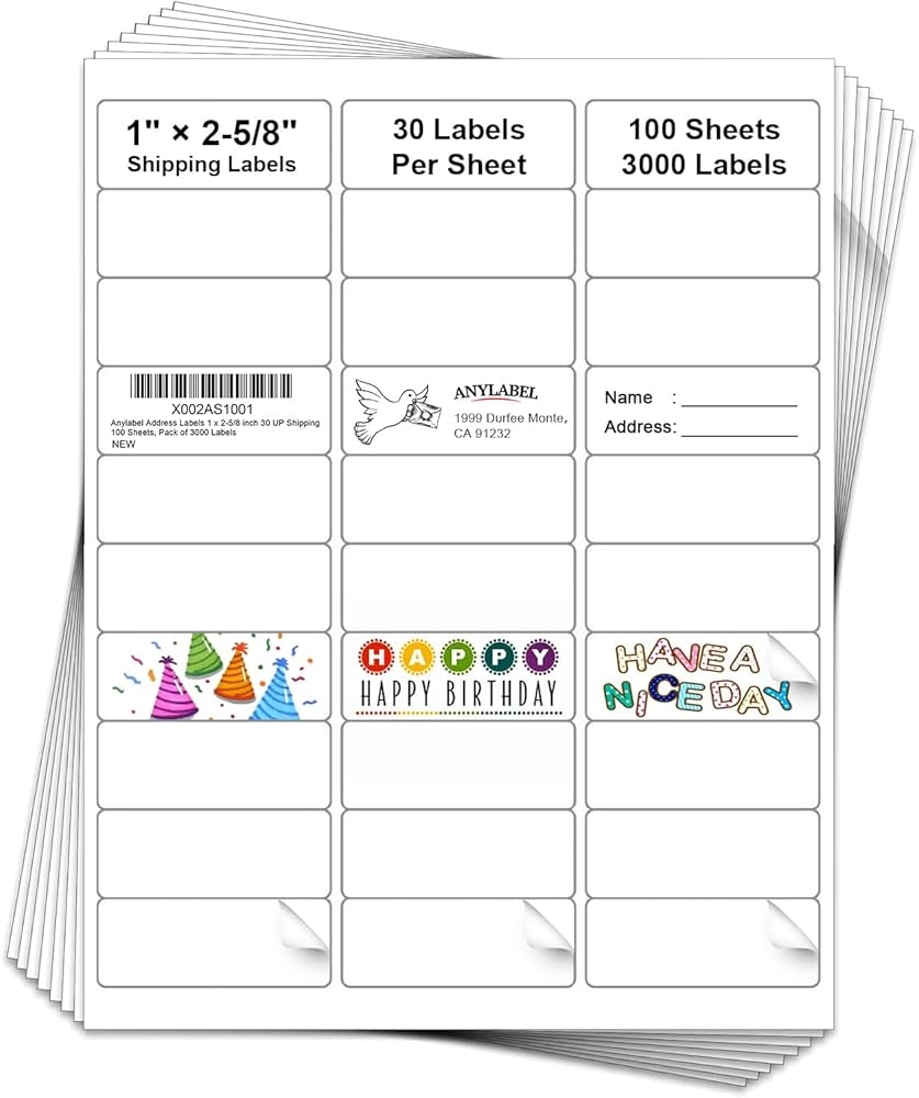Free Printable Birthday Address Labels