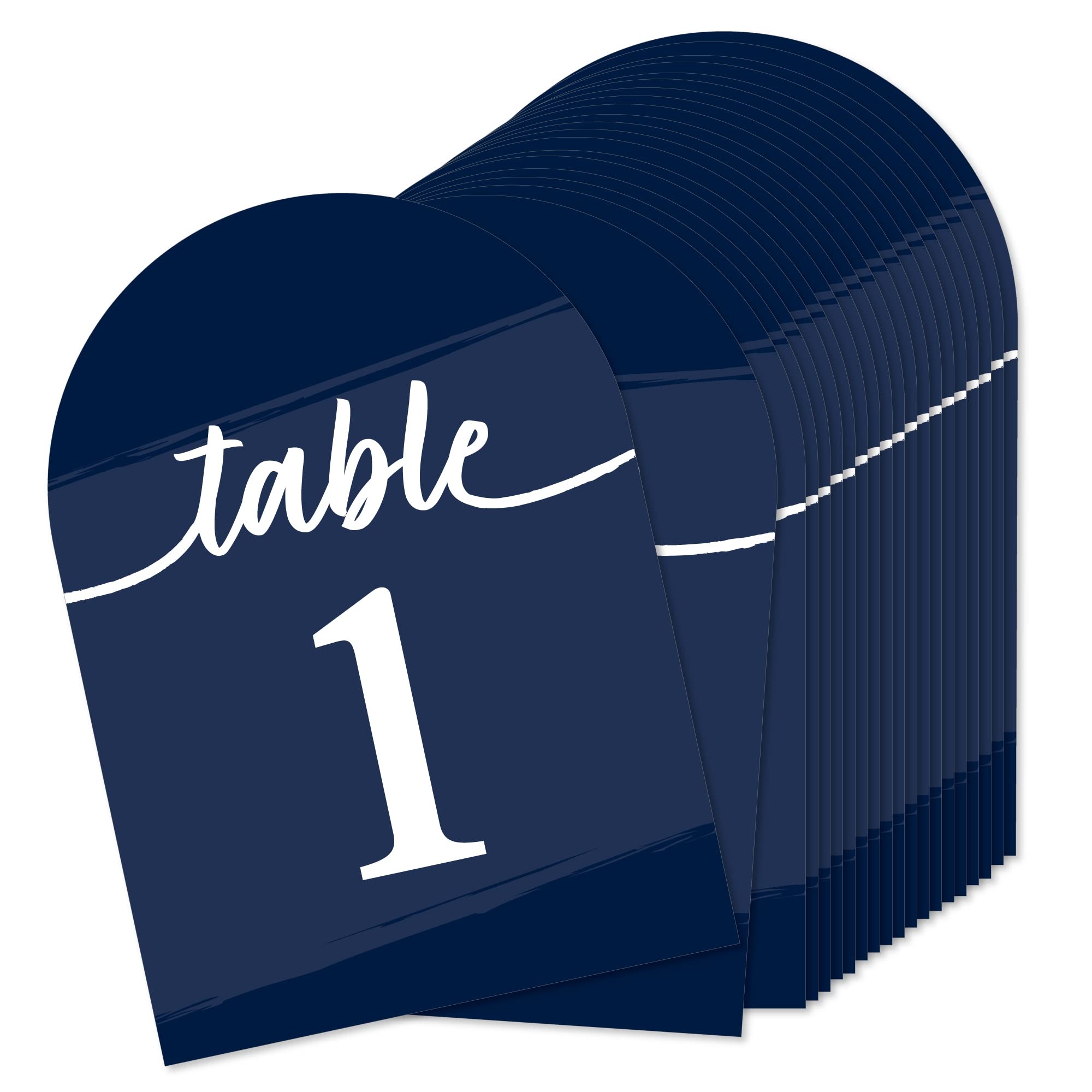 Amazon Big Dot Of Happiness Navy Blue Elegantly Simple Wedding Receptions Parties Or Events Double Sided 5 X 7 Inches Cards Table Numbers 1 20 Home Kitchen