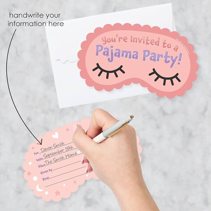 Pajama Party Invitations Free Printable