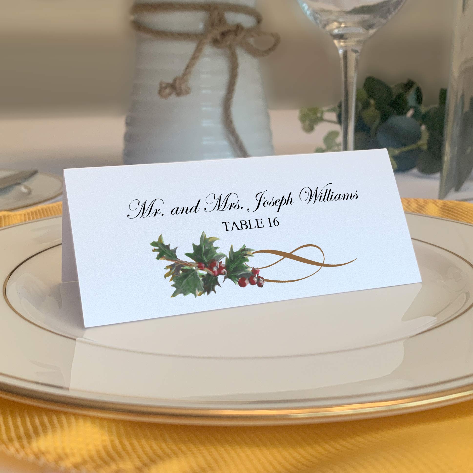 Free Holiday Place Cards Printable