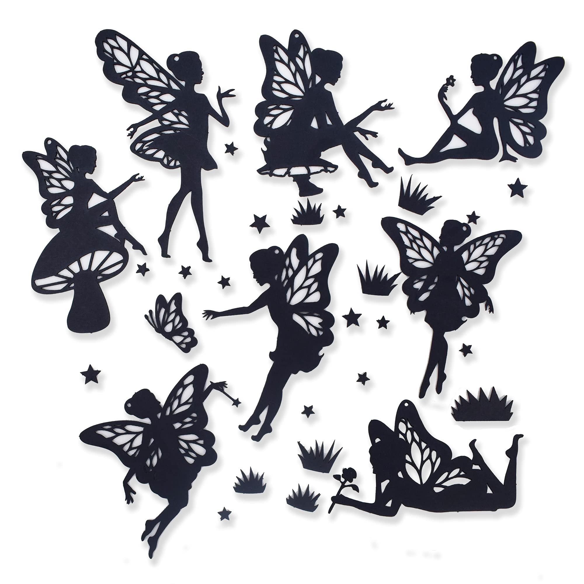Amazon CrafTreat Fairy Laser Cut Chipboard Embellishments For Crafting Laser Cut Chipboard Fairies set Of 8 Size 5 76X6 Inches Fairy Silhouette Cutouts Fairy Cutouts For Crafts Arts Crafts Sewing