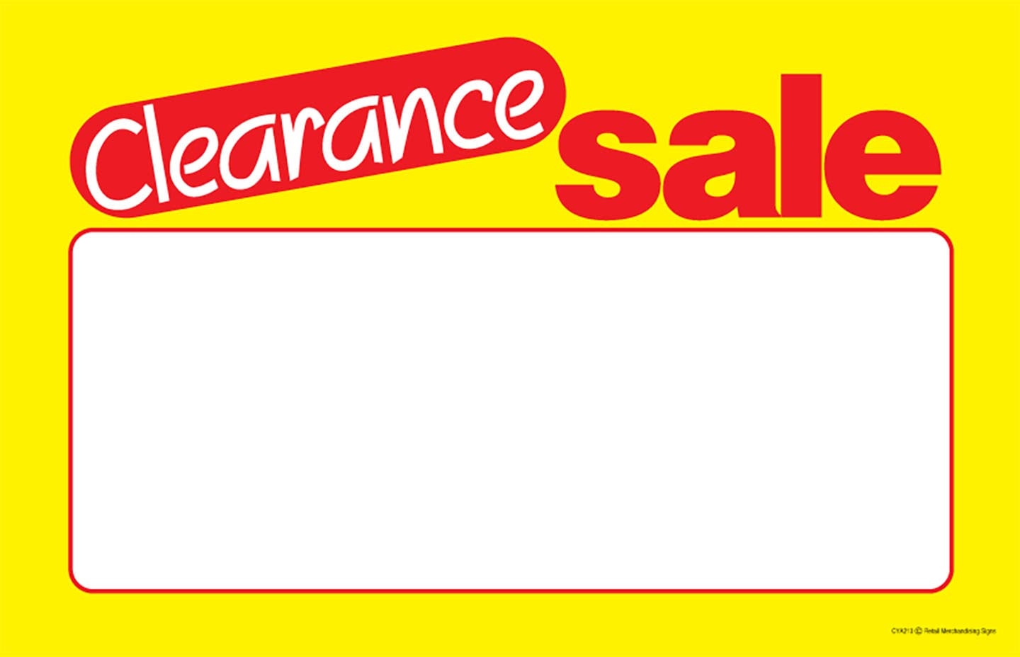 Amazon CYC210 Clearance Retail Price Signs Cards Sale Red Yellow Sale Business Store Signs Pack Of 100 3 1 2 X 5 1 2 Office Products