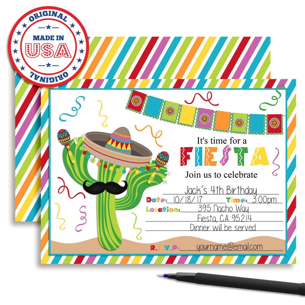 Free Printable Fiesta Invitations
