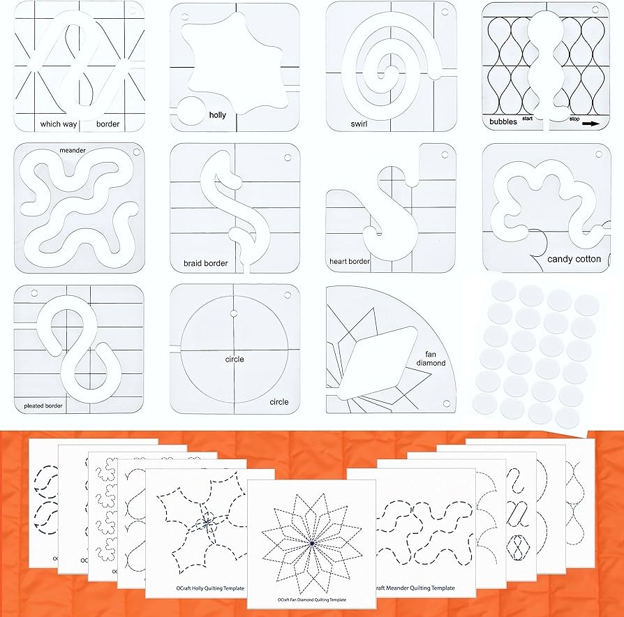 Amazon Free Motion Quilting Rulers And Templates 11 Quilting Templates Low Shank Machine Quilting Templates Free Motion Template Set Freemotion Templates Quilting Supplies Quilting Notions