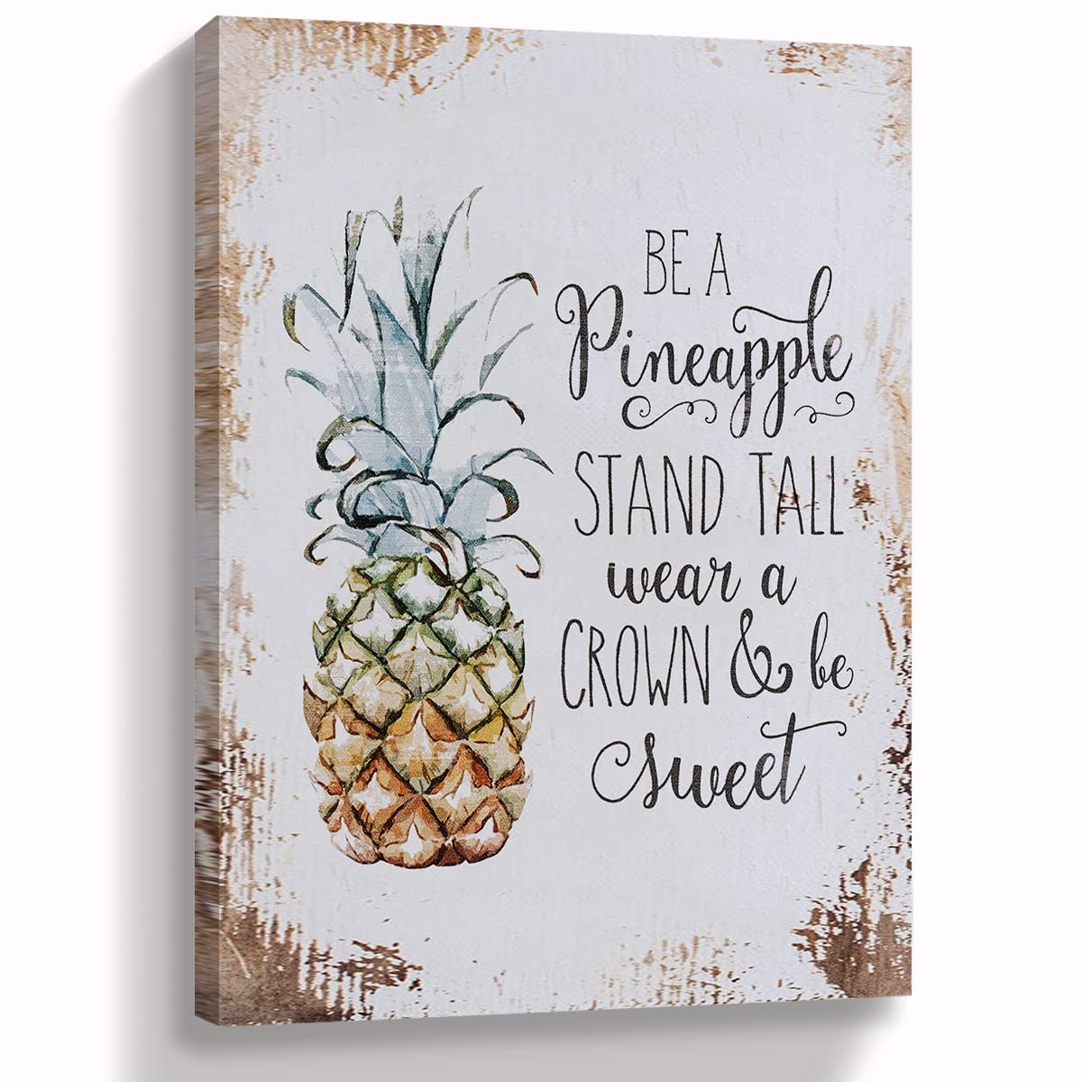 Amazon Hold Fizz Be A Pineapple Stand Tall Wear A Crown Be Sweet Canvas Wall Art Prints Summer Inspirational Quotes Themed Art Decor For Home Bedroom Living Room Girls Women Gifts 11 x14 Art Paintings 
