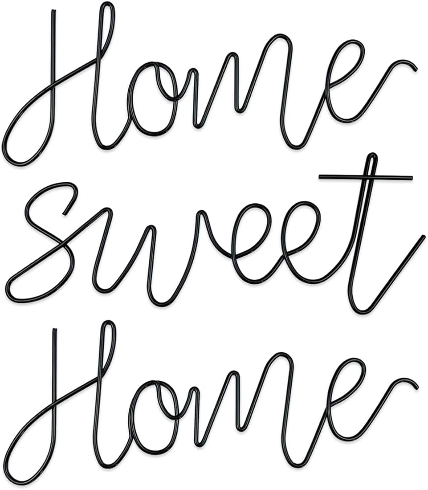 Amazon Home Sweet Home Sign 3D Word Art Home Sweet Home Wall Decor Metal Home Sweet Home Decor For Home Living Room Bedroom Kitchen Black Home Kitchen