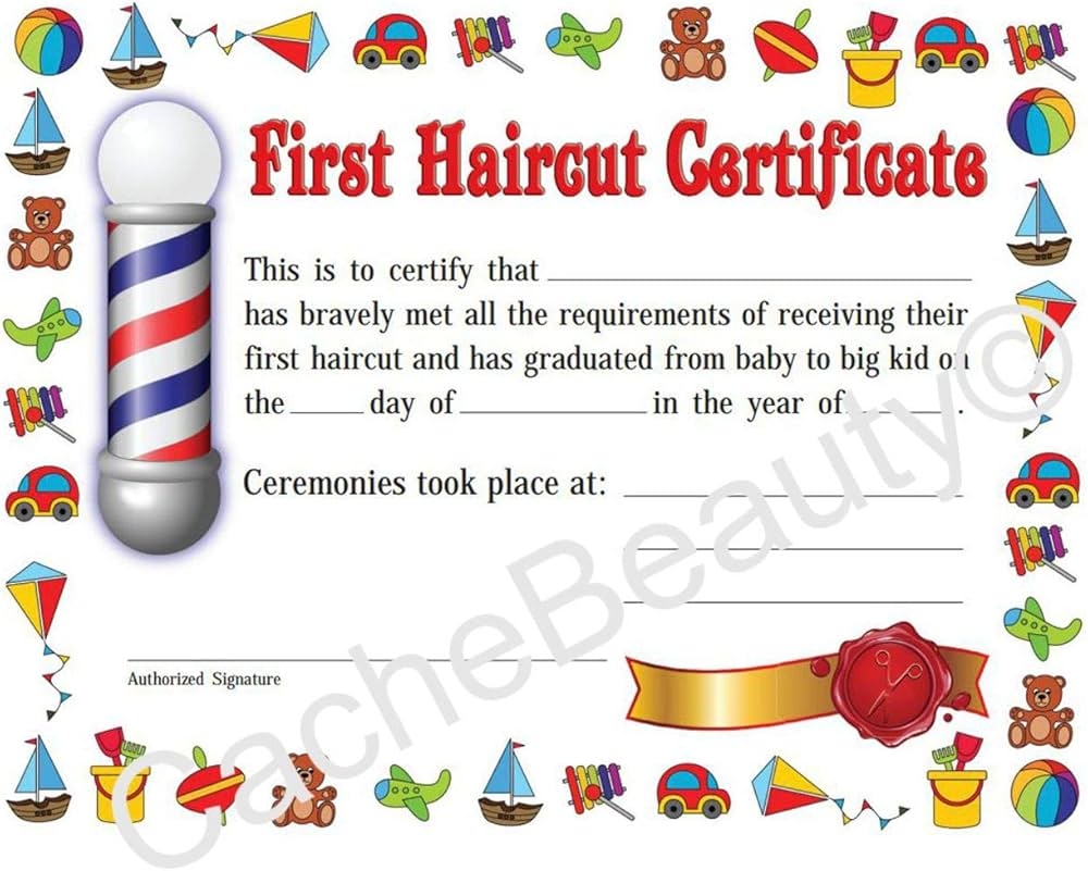Amazon Kids First Haircut Certificates NEW For 2021 72 Beauty Personal Care