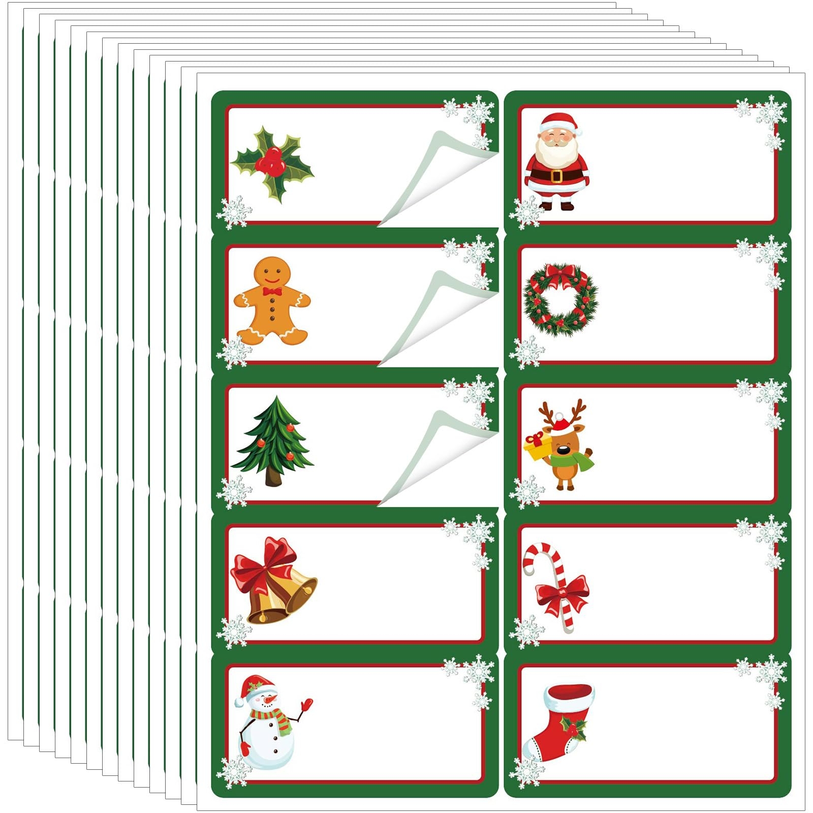 Amazon Qeeenar 250 Pcs Christmas Address Labels 2 X 4 Inch Foil Snowflake Printable Gift Tags Compatible With Laser And Inkjet Printer Mailing Label 10 Per Sheet For Package Office Assorted Colored Office Products