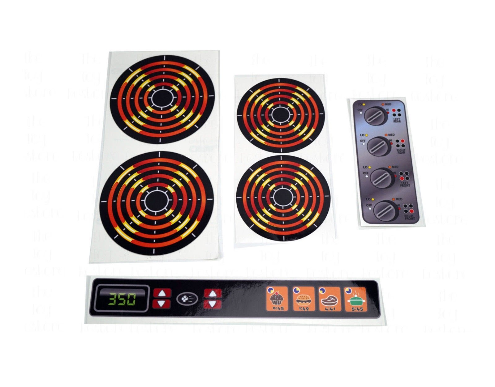 Amazon Toy Restore Decals Stickers DIY Kids Play Kitchen 4 Burners Dials And Oven Panel Toy Stove Pretend Glossy Full Color Toys Games
