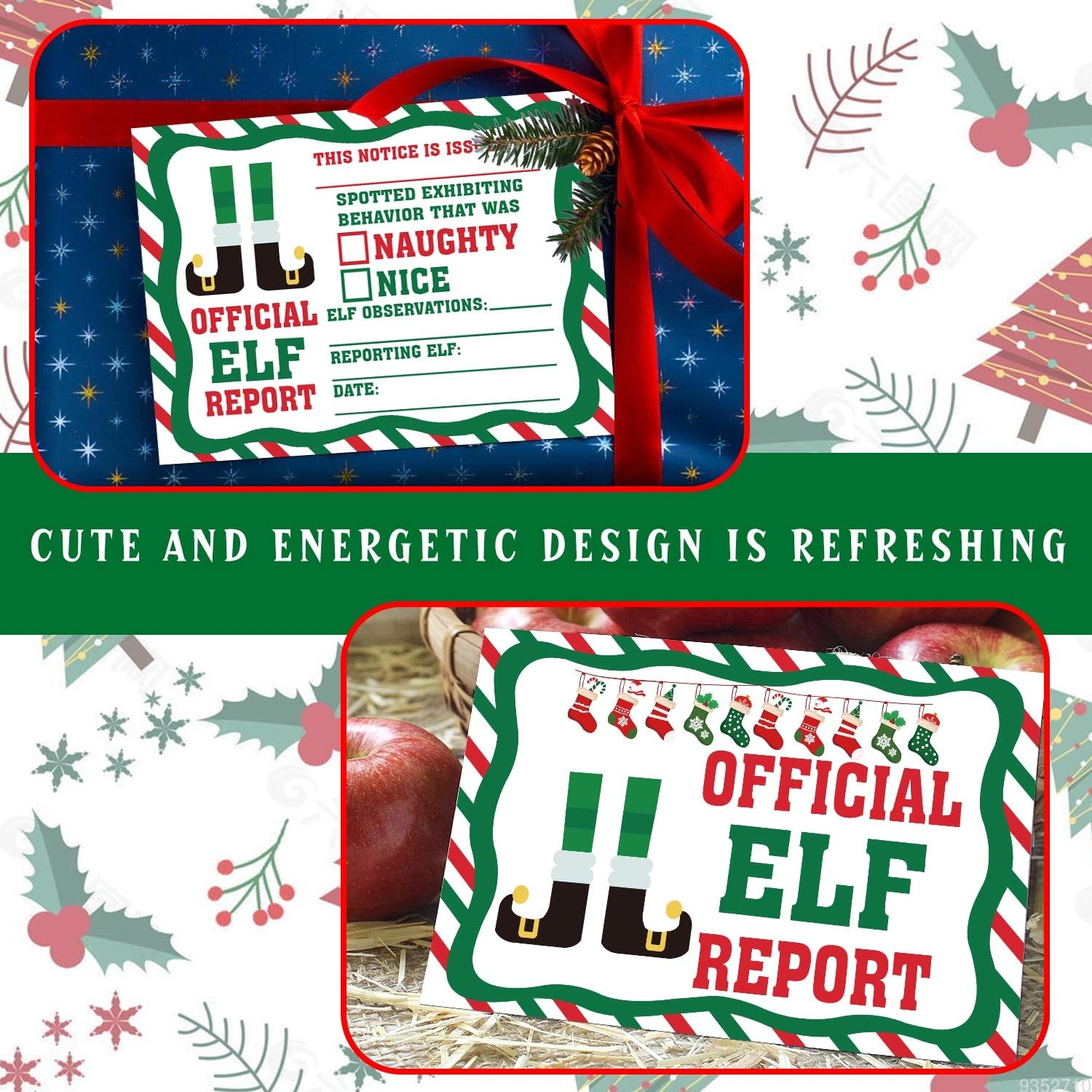 Amazon Well Tile 25 Pack Official Elf Reports North Pole Elf Christmas Cards 4 X 6 Inch Elf Report Naughty And Nice Behavior Xmas Note Card For Christmas Winter Holiday Kids