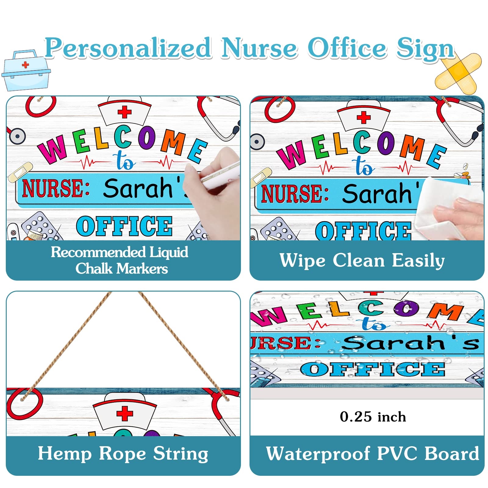 Amazon WhatSign Welcome To Nurses Office Sign Personalized Welcome Sign For Nurse Office Door Decorations School Health Nurse Office Clinic Hospital Sign Nurse Week Practitioner Gifts Nurse Office Office Products