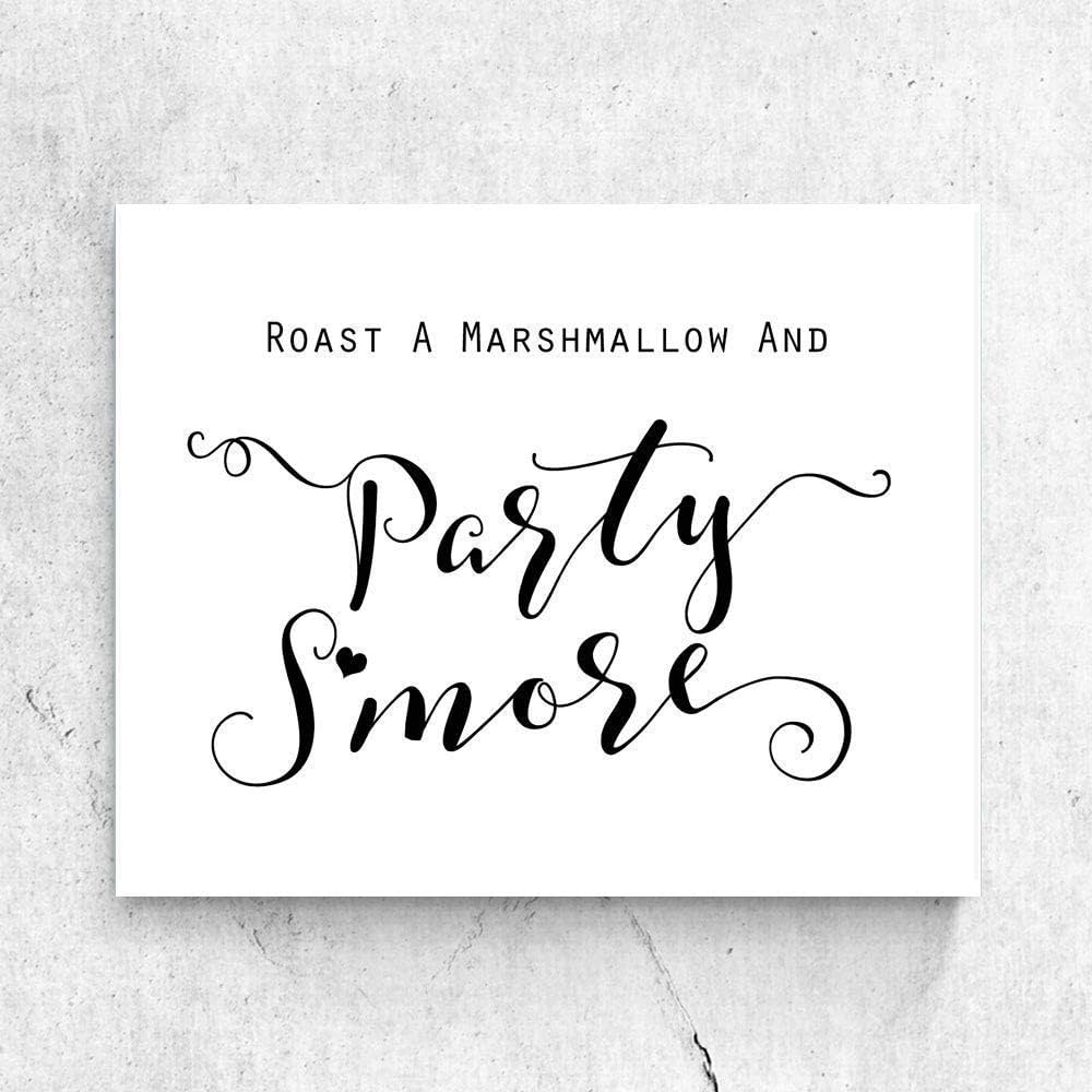 Amazon ZLKAPT Roast A Marshmallow And Party S more Sign Smore Love Wedding Signs Wedding Smores Bar Sign Smores Sign Wedding Reception Signs 8x10 Inches No Frame Handmade Products