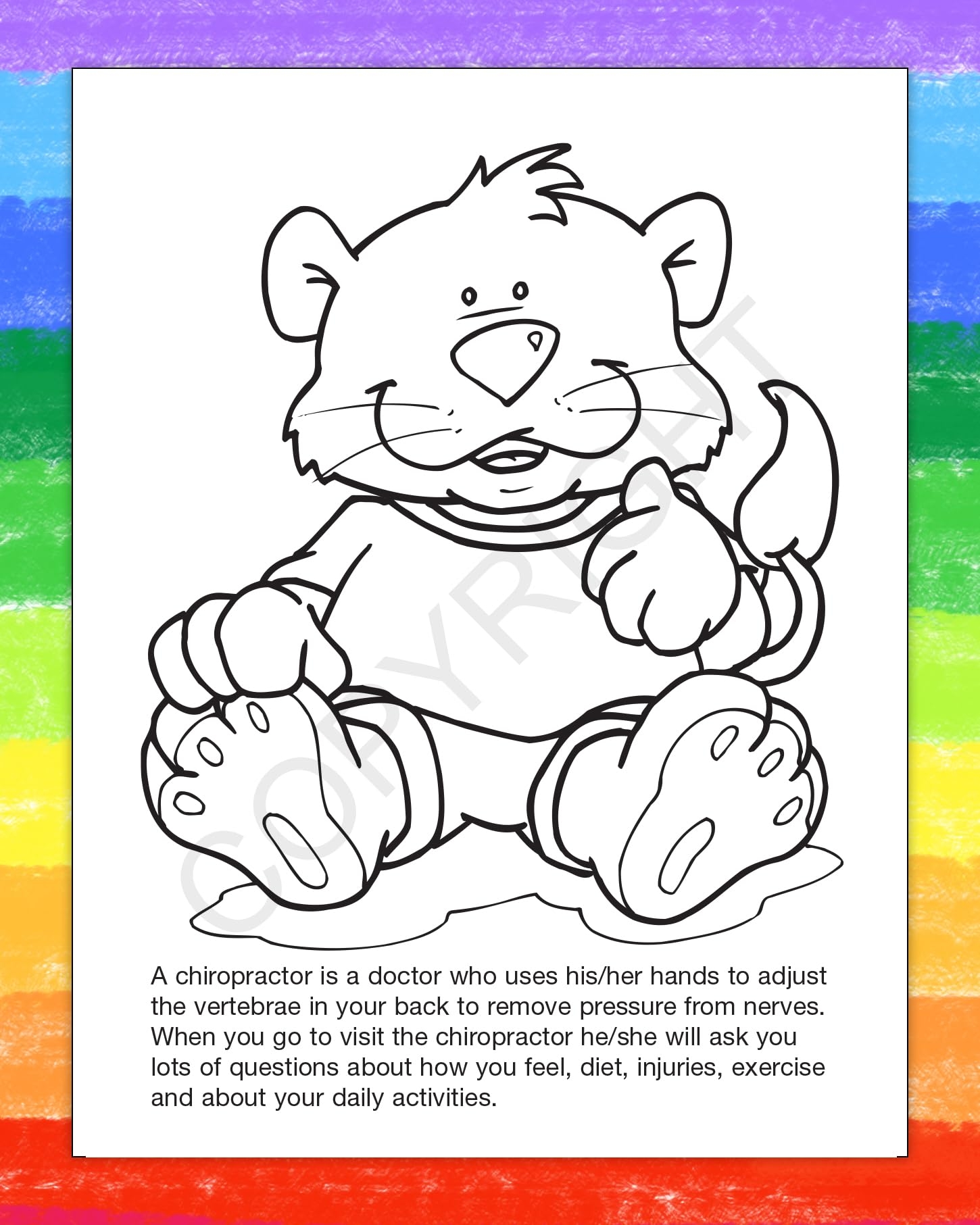 Amazon ZOCO A Visit To The Chiropractor Educational Coloring Books 25 Bulk Pack Without Crayons Chiropractor Supplies Activities For Kids Toys Games