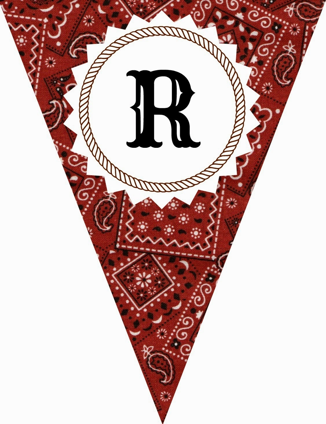 Apples To Applique Western Party Pennant Banner Free Printables 