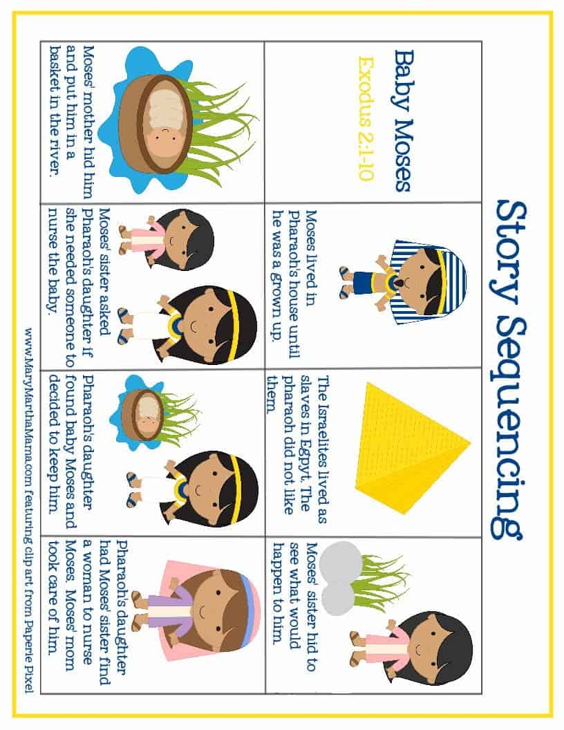 Baby Moses Activities For PreK Early Elementary Mary Martha Mama