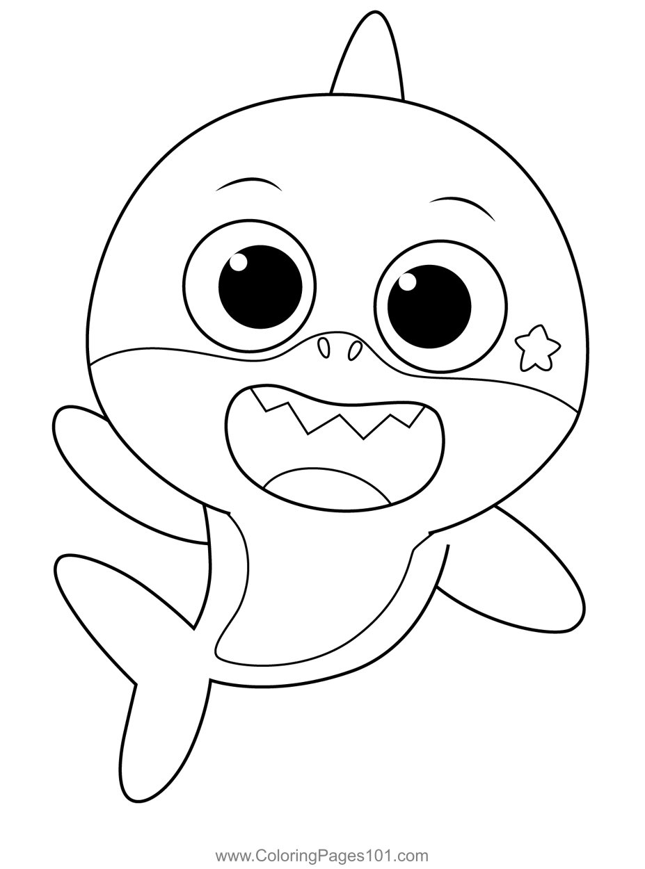 Baby Shark Pinkfong Coloring Page