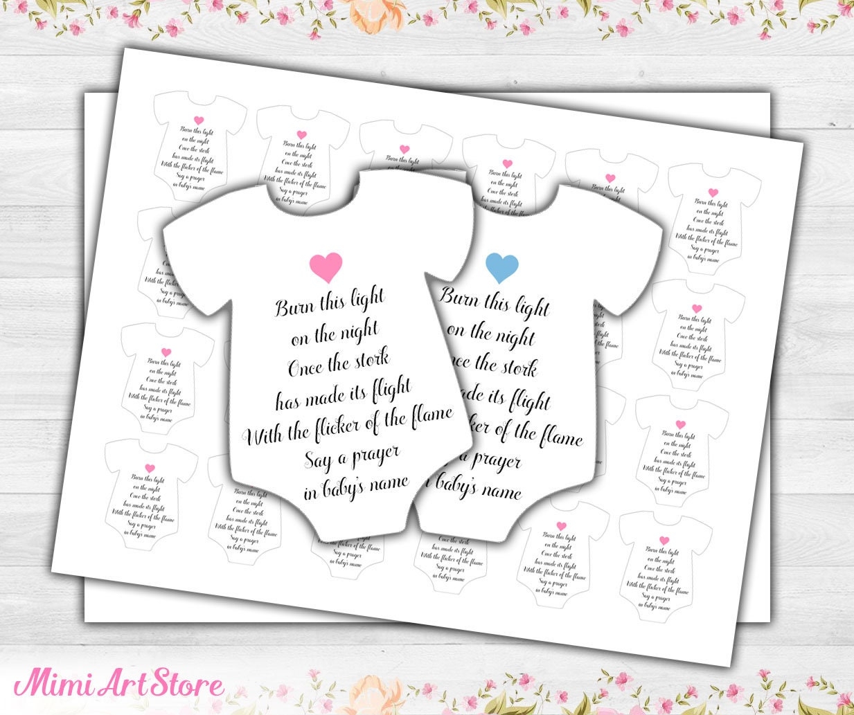 Baby Shower Candle Tags Printable Burn This Candle Gift Tag Baby Onesie Tea Light Baby Shower Favor Tags Baby Sprinkle Stork Say A Prayer Etsy