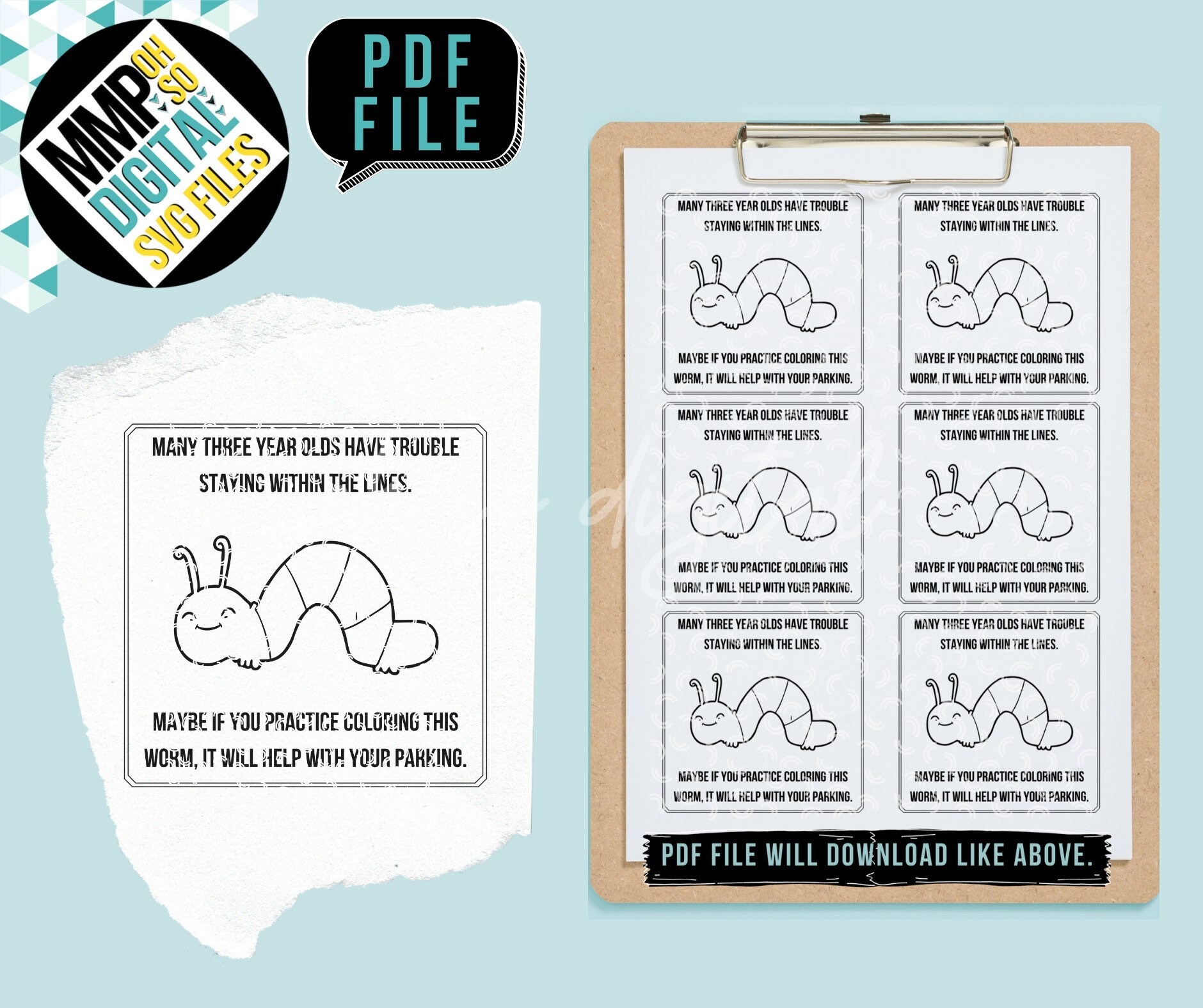 Bad Parking Notes Printable Parking Notes PDF File Parking Cards Gag Gift Parking Spot Notes PDF Stay Within The Lines Etsy