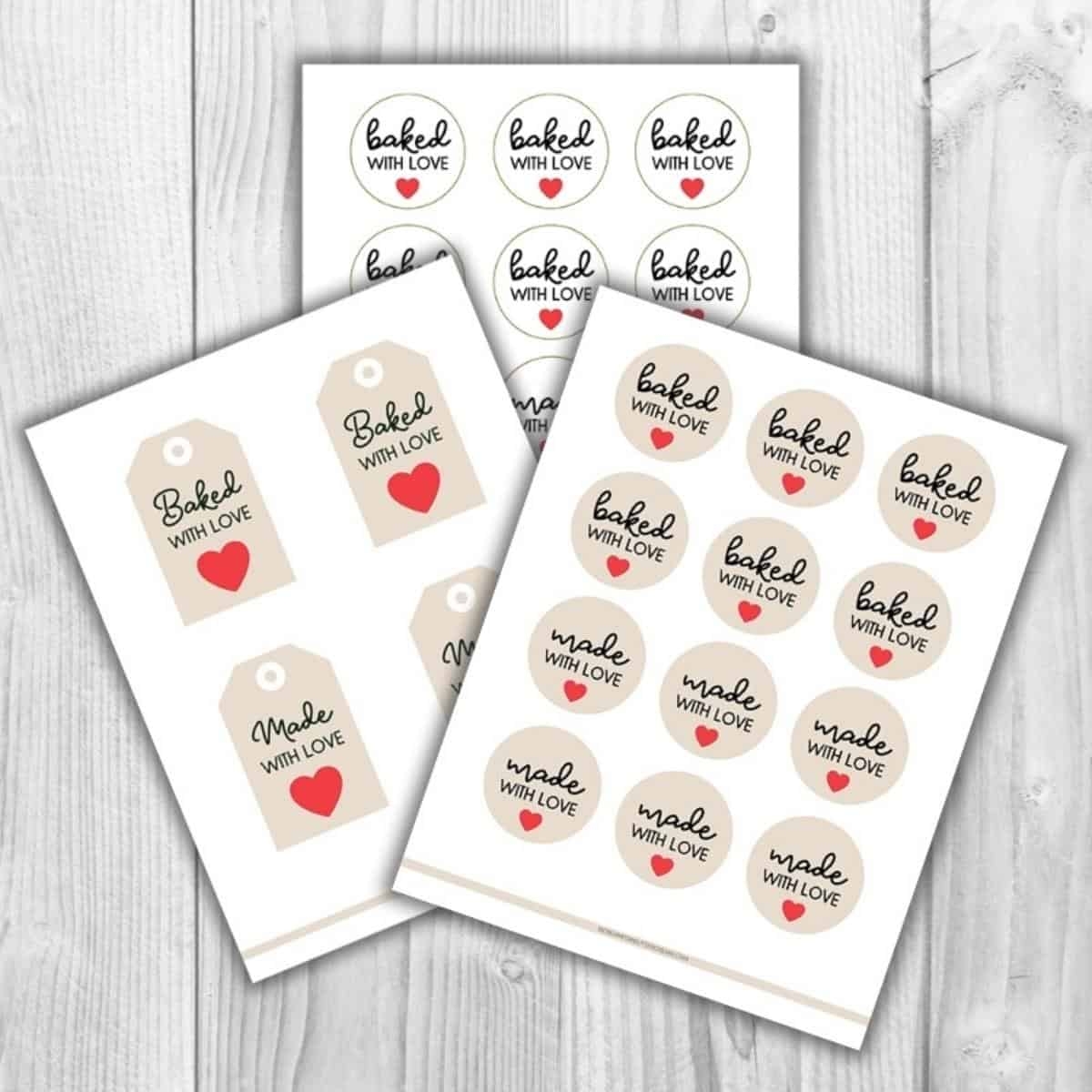Baked Made With Love Printable Gift Tags I Scream For Buttercream