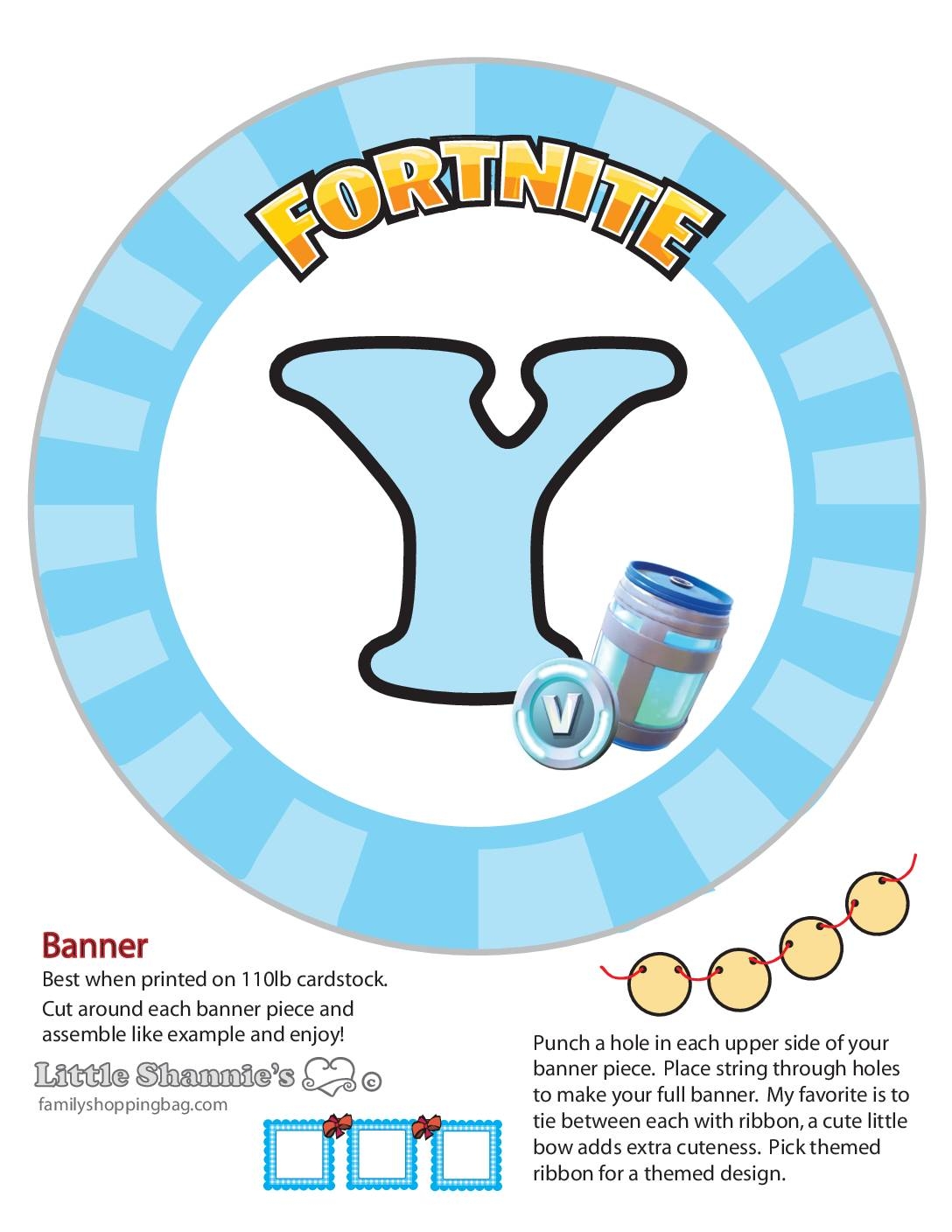 Free Printable Fortnite Banner
