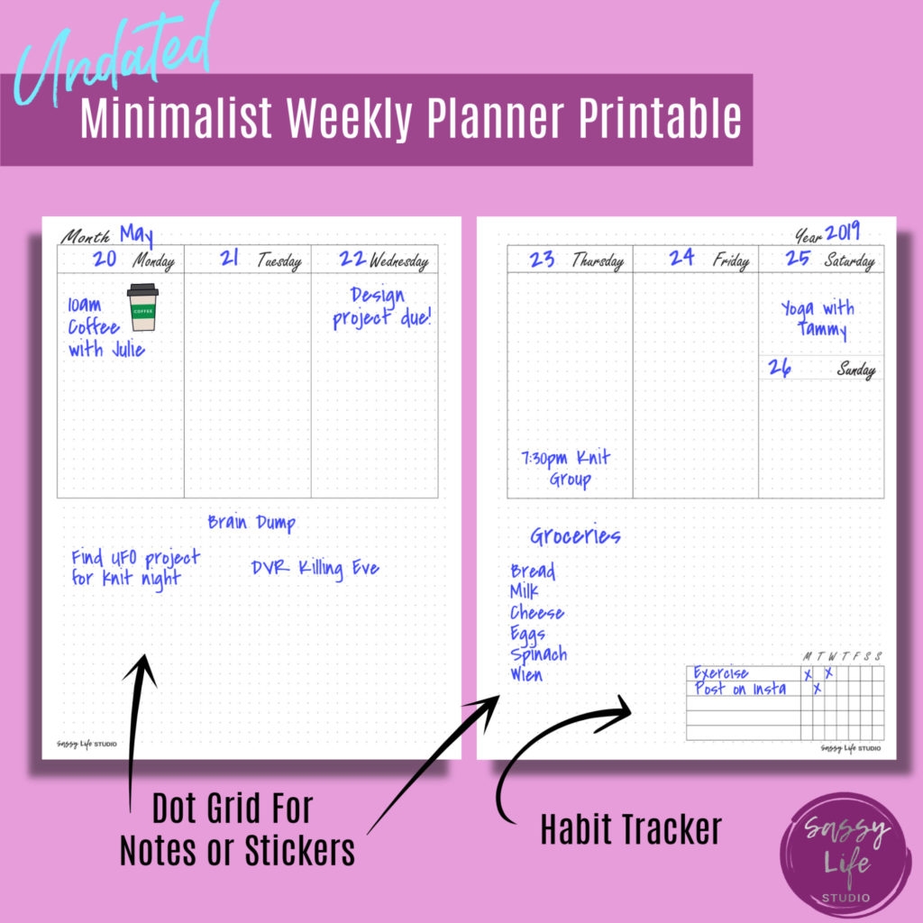Free Half Sheet Planner Printables