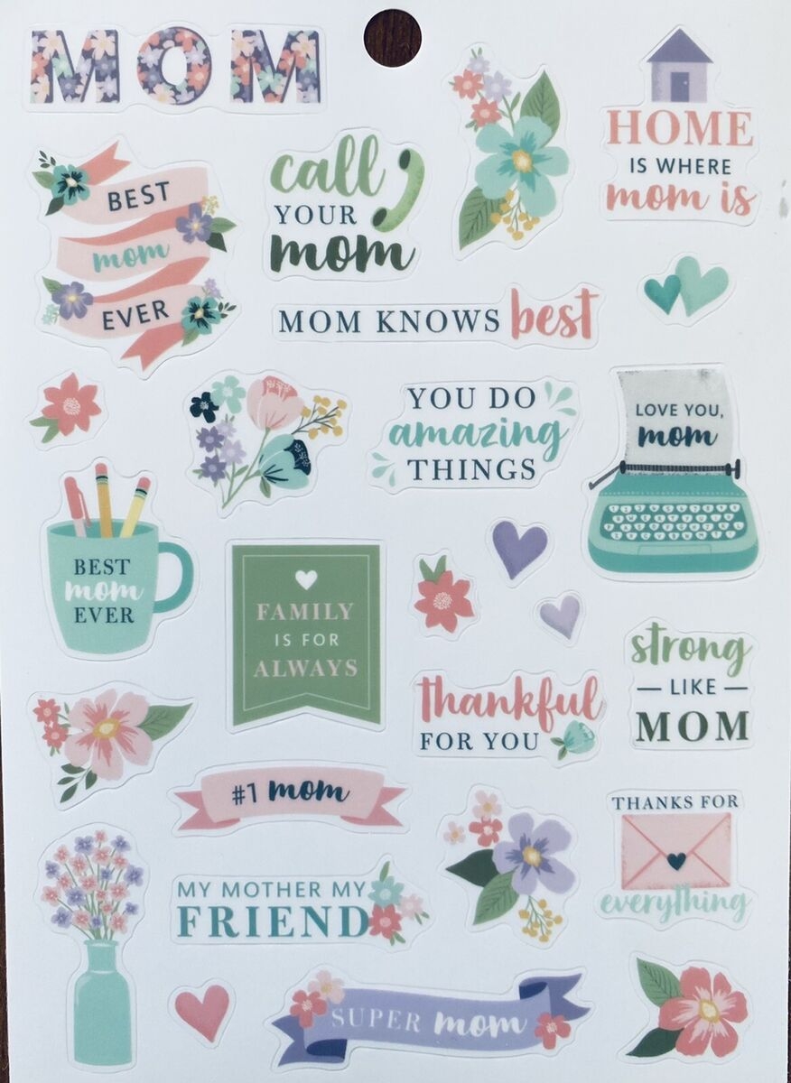 Best Super Mom Ever Friend Home Family Love Phrase Scrapbook Craft Stickers EBay