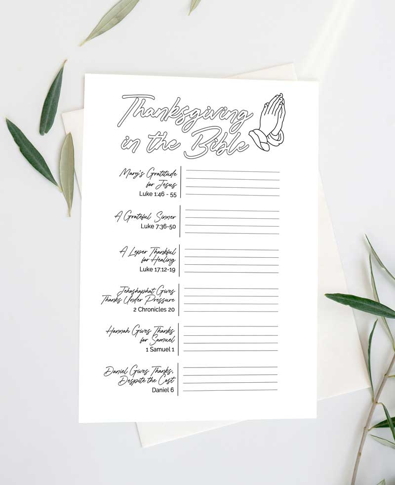 Bible Stories About Thanksgiving Printable Spousehood