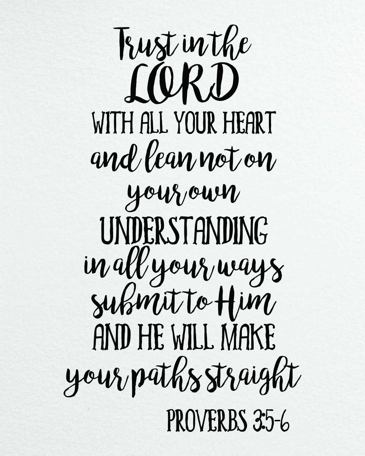 Bible Verse Free Printable Proverbs 3 5 6 From Rays Of Bliss